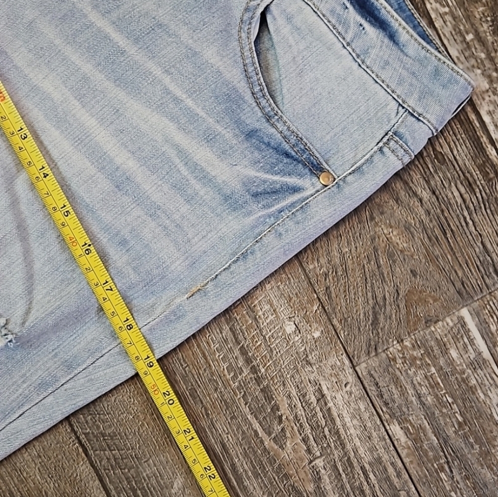 Dollhouse 13 Charley High-Rise Distressed Light Blue Jeans Juniors 13 RN114542 - Picture 12 of 14